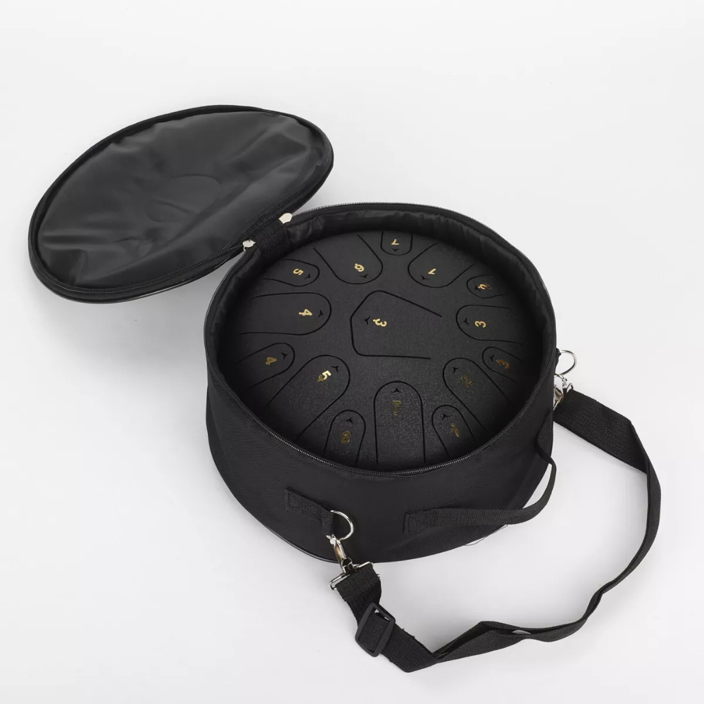 12-Inch Steel Tongue Drum – 15-Note Handpan in C Minor