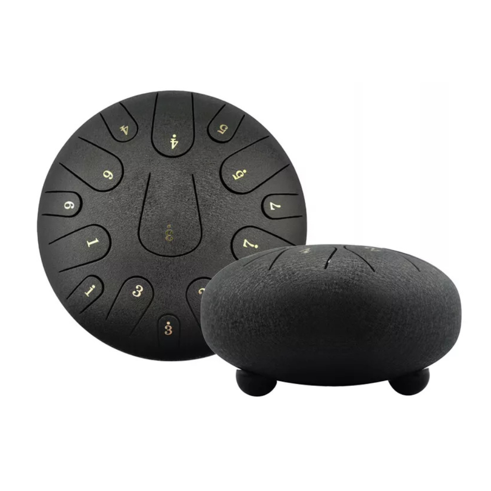 12-Inch Steel Tongue Drum – 15-Note Handpan in C Minor